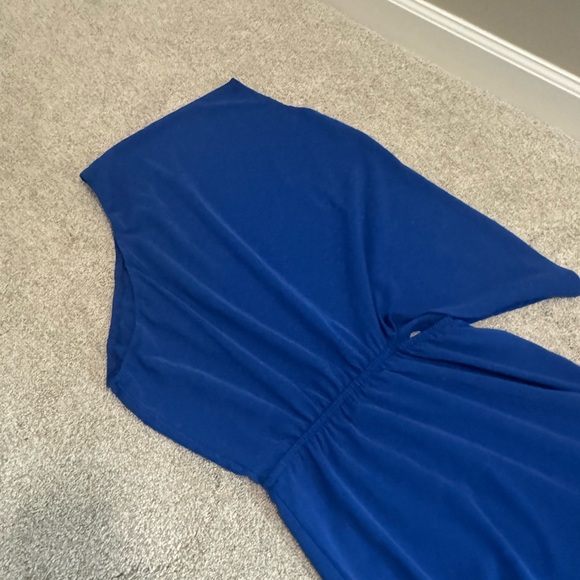 Royal Blue One Shoulder Maxi Dress - Picture 2 of 5